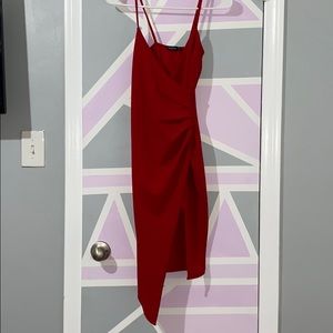 Red mini dress